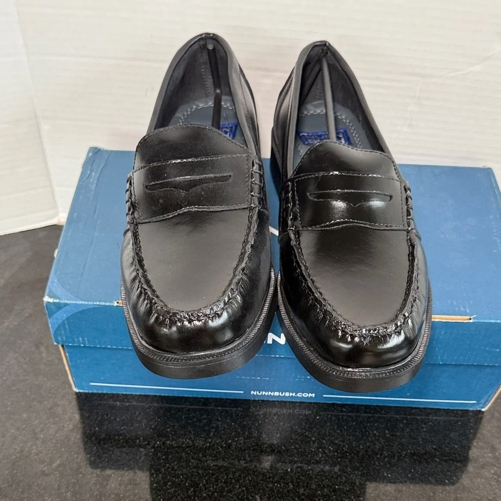 NEW! Nunn Bush Men's Lincoln Moc Toe Penny Loafers 10.5W